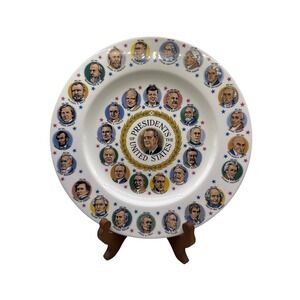 Presidents of the United States Souvenir Plate LBJ Lyndon B Johnson Era